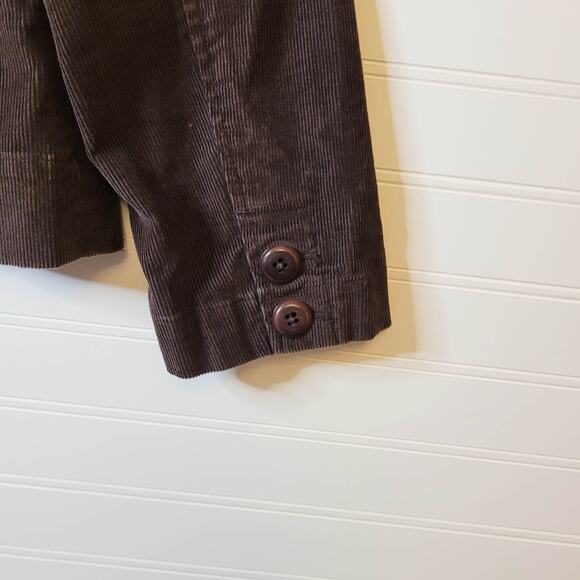 Talbots Blazer Size 6 Brown Corduroy Elbow Patches Academia Preppy - Picture 8 of 11